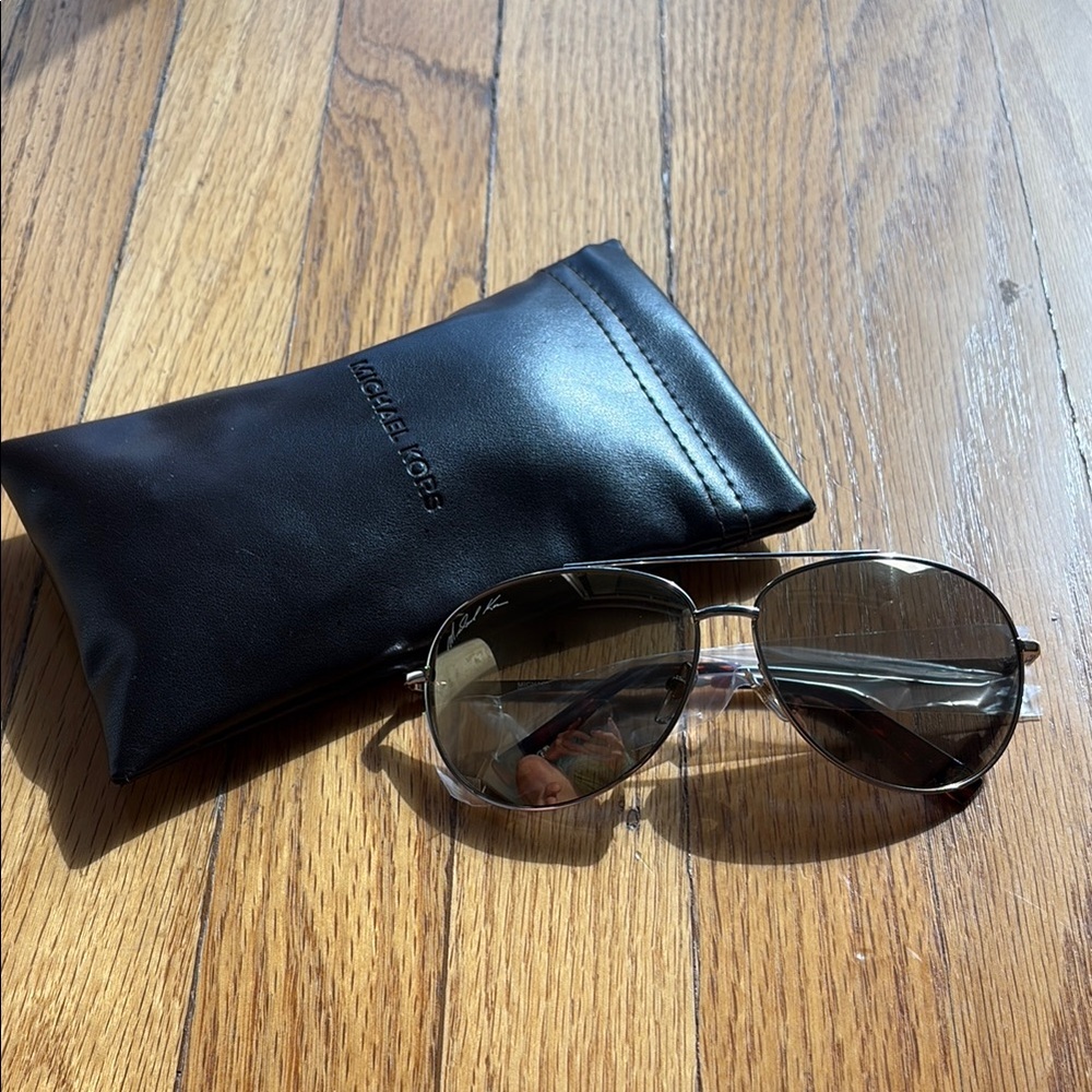 Michael Kors Aviator Sunglasses with Black Case